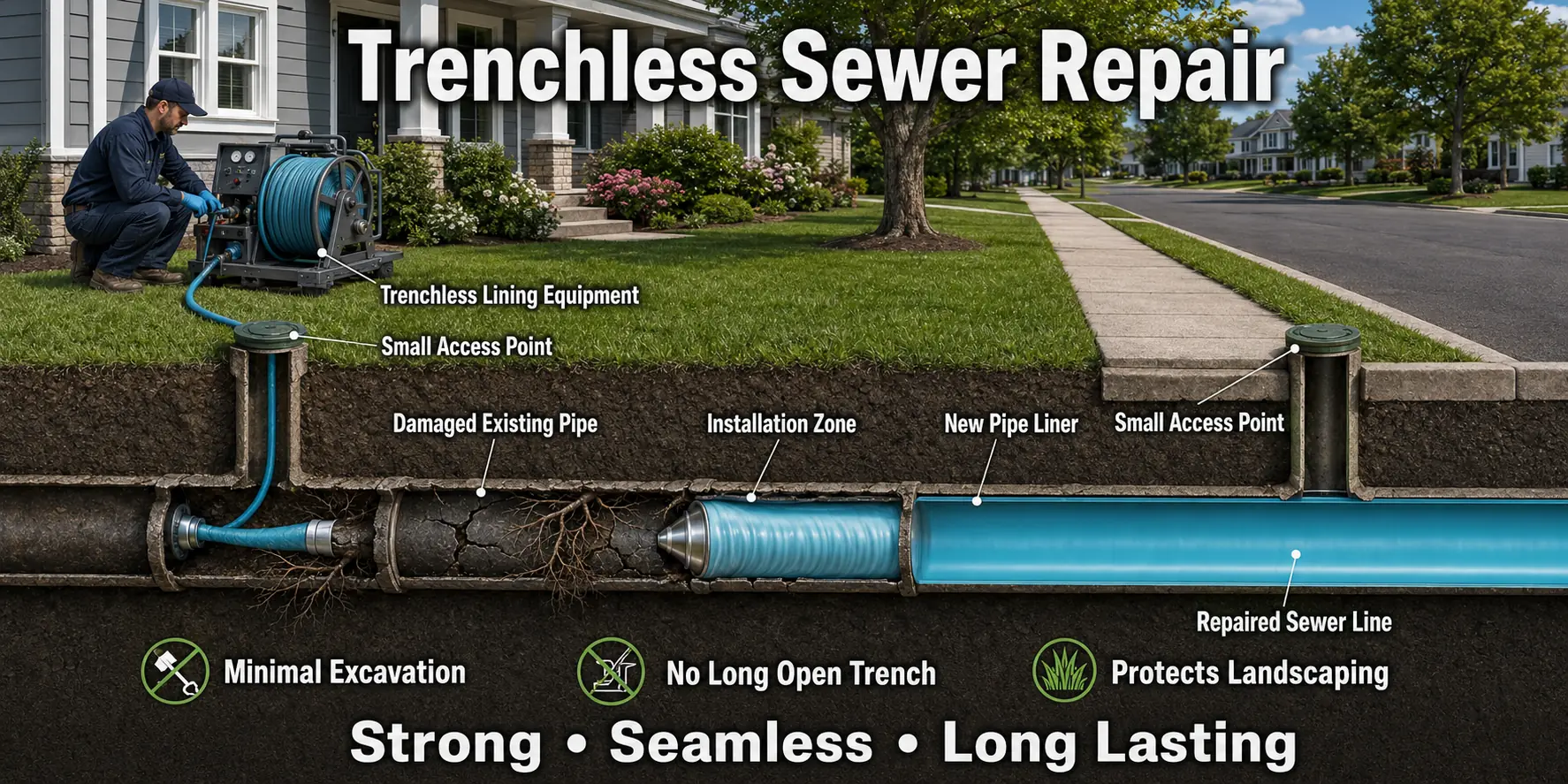 Fairfax County Virginia Trenchless Sewer Pipe Repair