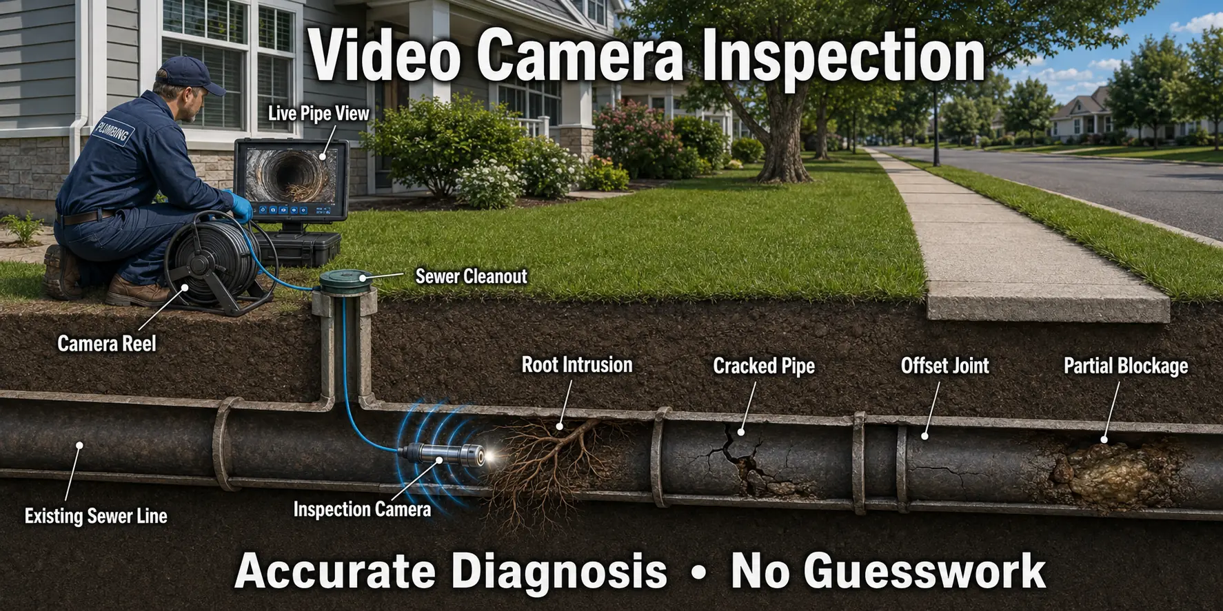 Fairfax County Virginia Video Camera Pipe Inspection